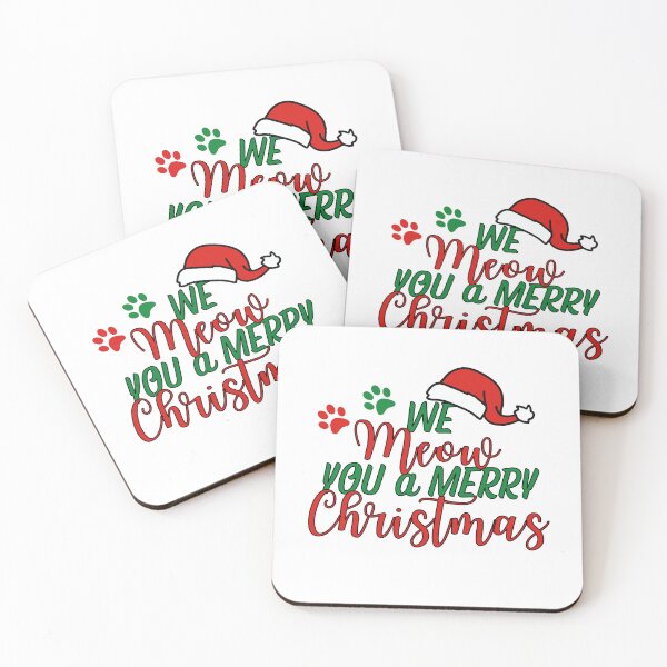 Item preview, We Meow You A Merry Christmas - Cute Cat Christmas Quote Design designed and sold by EchoPrint Co..