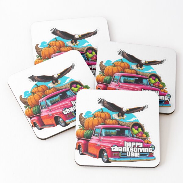 Item preview, Thanksgiving Cornucopia on Pecan Pie – Bald Eagle Flying Above designed and sold by MiracleDroplet.