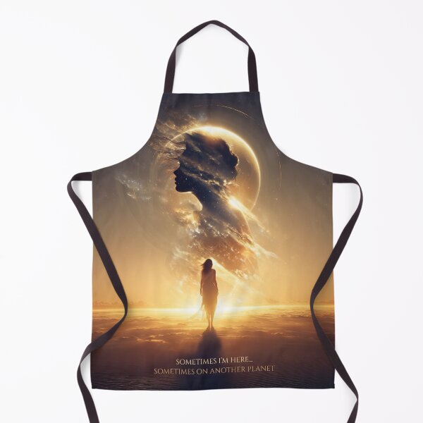 Item preview, Sometimes I’m Here… Sometimes On Another Planet – Surreal Cosmic Portrait designed and sold by VisionaryVeils.