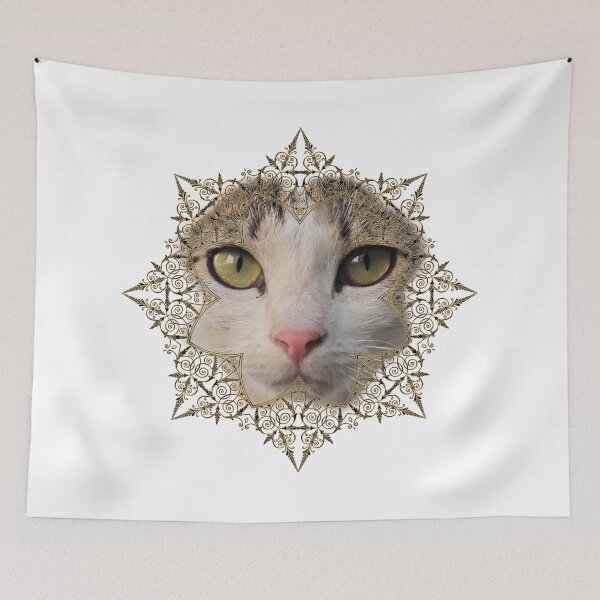 Item preview, Golden Mandala Cat Portrait – Elegant Feline Artwork designed and sold by MB-CatPrints.