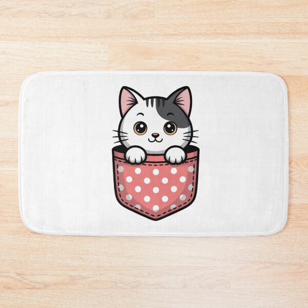 Item preview, Adorable Pocket Kitty Illustration Kawaii Vector Peeking Cat designed and sold by chattsuede.