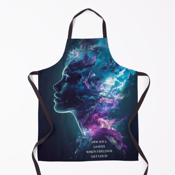 Item preview, Her Soul Leaves When Feelings Get Loud – Emotional Surreal Portrait Art designed and sold by VisionaryVeils.