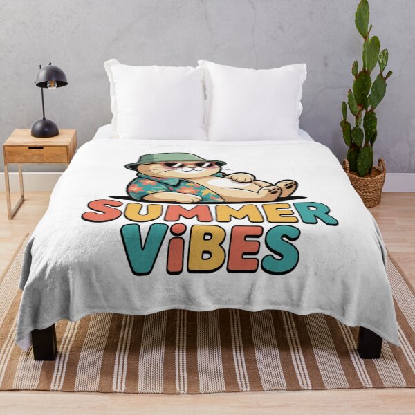 Item preview, Cute Cat Relaxed Summer Vibes Cartoon designed and sold by chattsuede.
