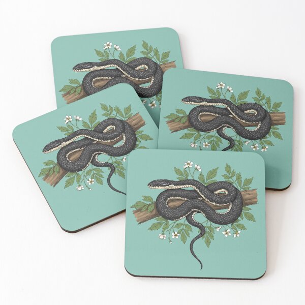 Item preview, Rat Snake with Forest Wildflowers designed and sold by BirdsnStuff.