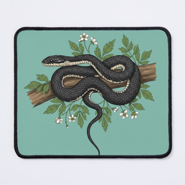 Item preview, Rat Snake with Forest Wildflowers designed and sold by BirdsnStuff.