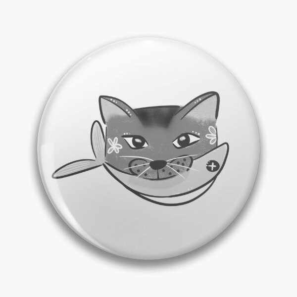 Item preview, Sticker - Fish and Cat designed and sold by Ink-art-S.