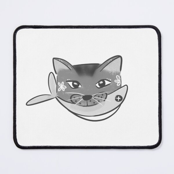 Item preview, Sticker - Fish and Cat designed and sold by Ink-art-S.