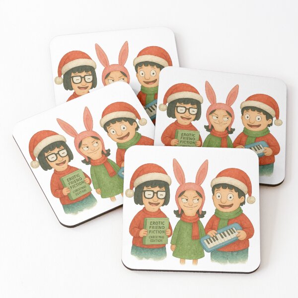 Item preview, Watercolor Belcher Kids – Louise, Gene & Tina with Christmas Friend Fiction | Bob’s Burgers Inspired Art designed and sold by Beezy-Kneez.