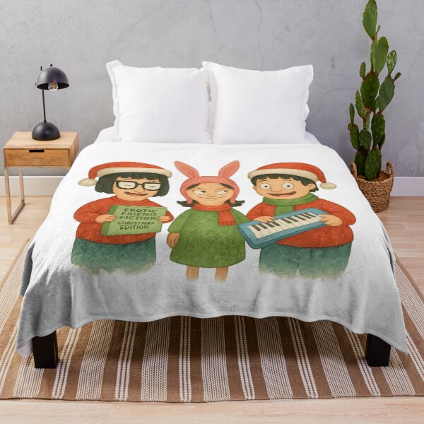 Item preview, Watercolor Belcher Kids – Louise, Gene & Tina with Christmas Friend Fiction | Bob’s Burgers Inspired Art designed and sold by Beezy-Kneez.