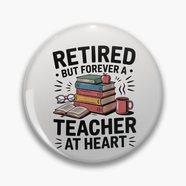 Item preview, Retired But Forever A Teacher Vintage Book Lover designed and sold by FreshVibe Prints.