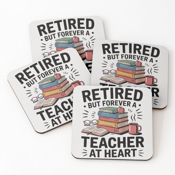 Item preview, Retired But Forever A Teacher Vintage Book Lover designed and sold by FreshVibe Prints.