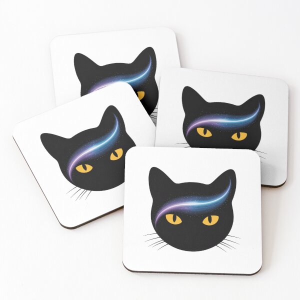 Item preview, Sleek Mysterious Cosmic Black Cat Minimalist Silhouette designed and sold by chattsuede.