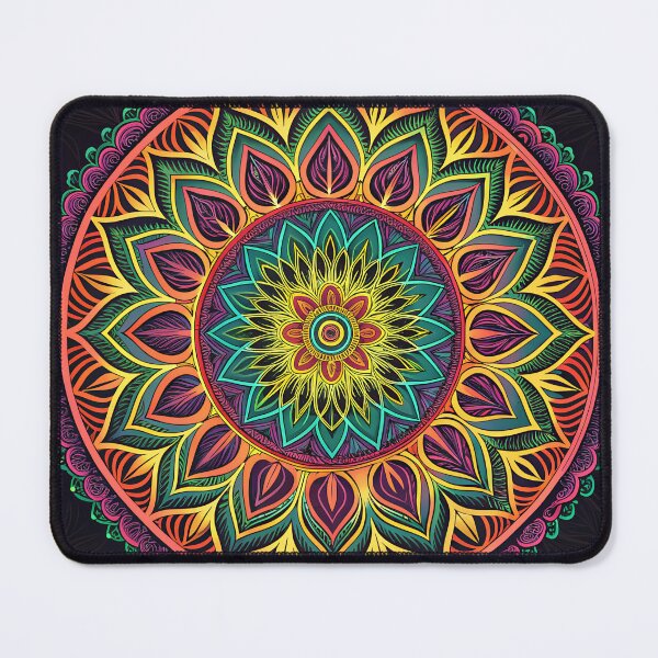 Item preview, Unique Aesthetic Rainbow Mandala Pulse designed and sold by HLPsychDesigns.