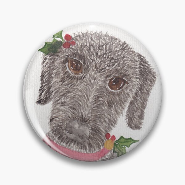 Item preview, Black Christmas Puppy designed and sold by Kirsten Robinson Art.