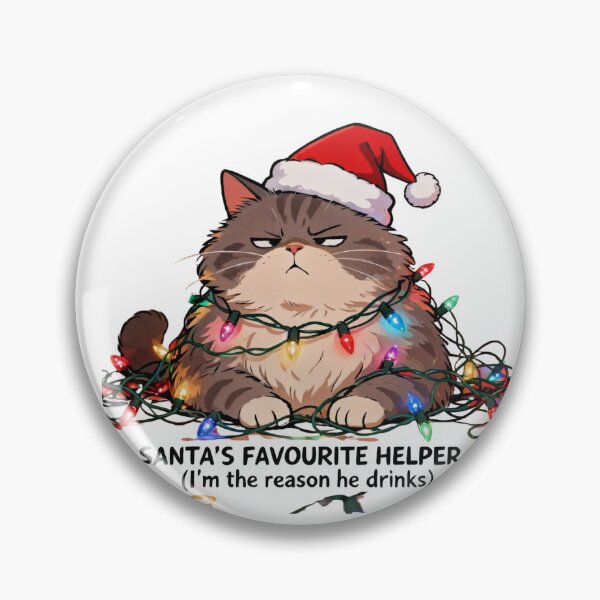 Item preview, Santa's Little Helper - I'm The Reason He Drinks - Funny Naughty Cat Christmas Design designed and sold by VisionWeaveLab.
