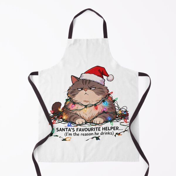 Item preview, Santa's Little Helper - I'm The Reason He Drinks - Funny Naughty Cat Christmas Design designed and sold by VisionWeaveLab.