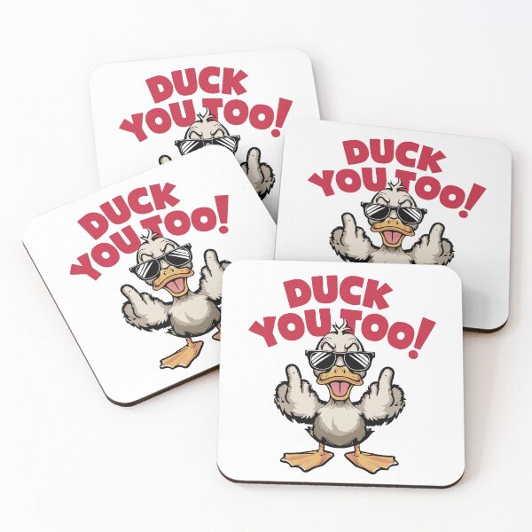 Item preview, Duck You Too – Angry Duck Funny Middle Finger Cartoon designed and sold by newyorkwala.