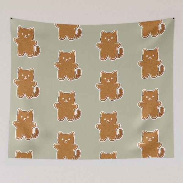 Item preview, Gingerbread Cat Cookie ?? designed and sold by pixelandpine.