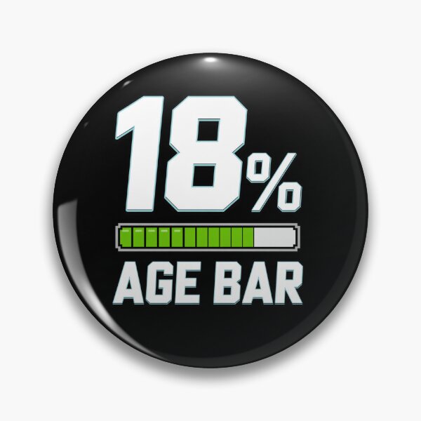 Item preview, 18th Birthday Level Up Age Bar Gaming Design designed and sold by FreshVibe Prints.
