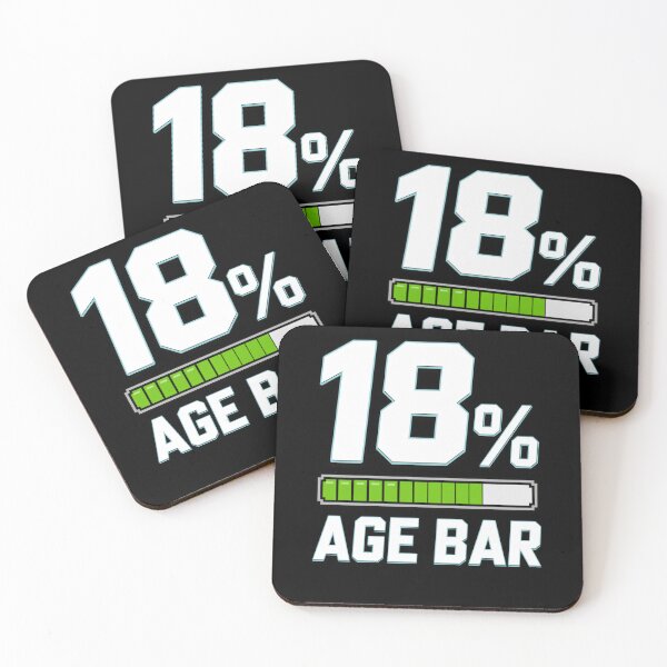 Item preview, 18th Birthday Level Up Age Bar Gaming Design designed and sold by FreshVibe Prints.