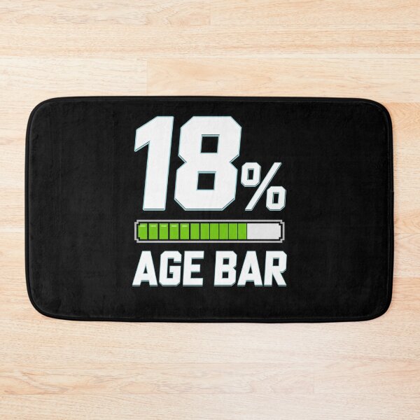 Item preview, 18th Birthday Level Up Age Bar Gaming Design designed and sold by FreshVibe Prints.