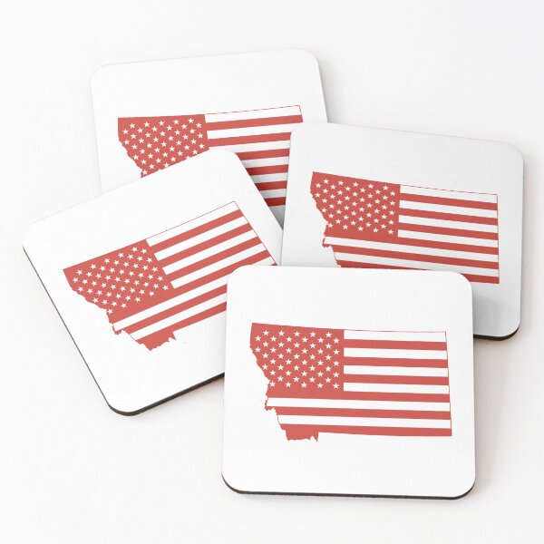 Item preview, Montana USA Flag Silhouette – Stars and Stripes State Outline designed and sold by Paper Drip.