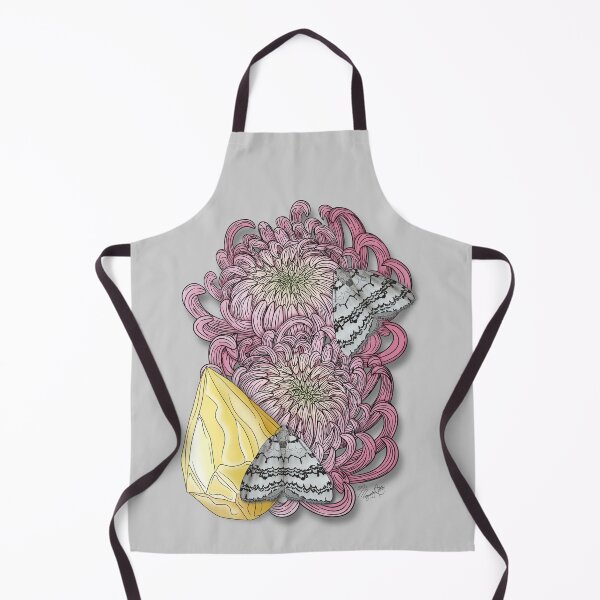 Item preview, November Birth Flower- Pink Chrysanthemums with November Moth and Topaz designed and sold by Marguerite Artistry.
