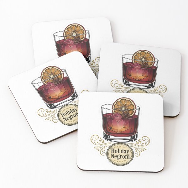Item preview, Holiday Negroni Sticker | Vintage Liqueur Label Christmas Cocktail Art designed and sold by OneLineBar.