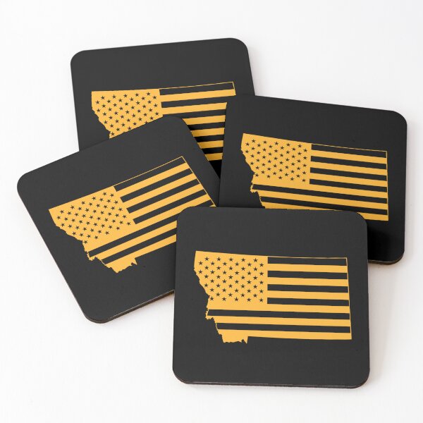 Item preview, Montana USA Flag Silhouette – Stars and Stripes State Outline designed and sold by Paper Drip.