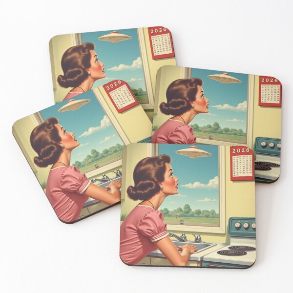 Item preview, Retro Flying Saucer 2026 | Vintage Alien Invasion 50s Sci-Fi Nostalgia designed and sold by Antik by Schulz.
