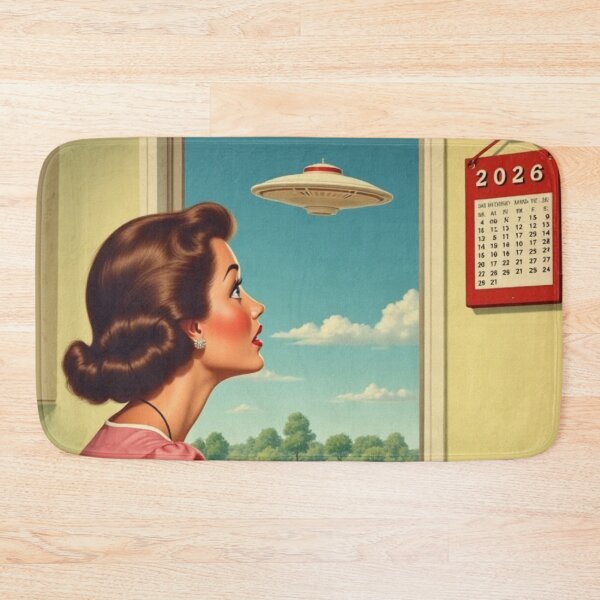Item preview, Retro Flying Saucer 2026 | Vintage Alien Invasion 50s Sci-Fi Nostalgia designed and sold by Antik by Schulz.