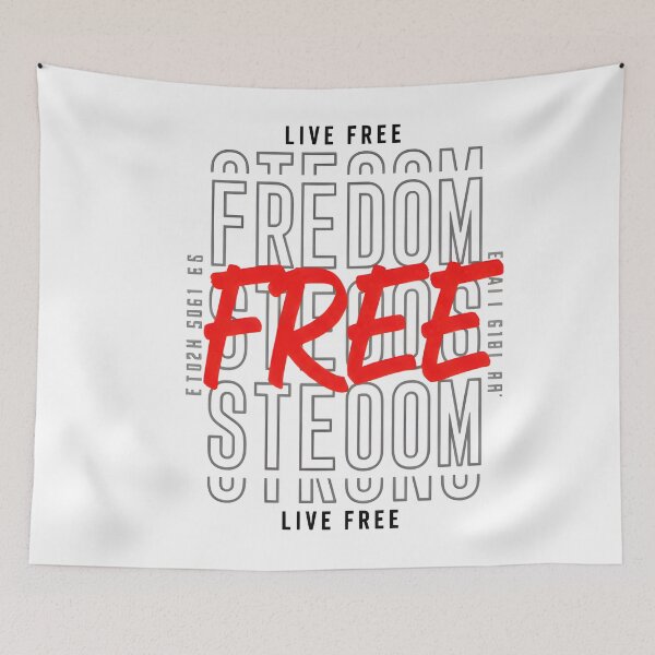 Item preview, Live Free Freedom Art designed and sold by WG AMAZING DESIGN.