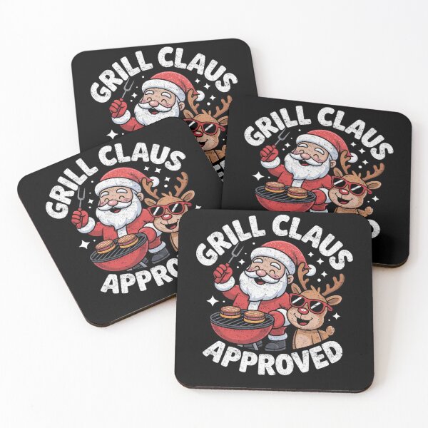 Item preview, Grill Claus Approved Santa BBQ Christmas Fun Design designed and sold by FreshVibe Prints.