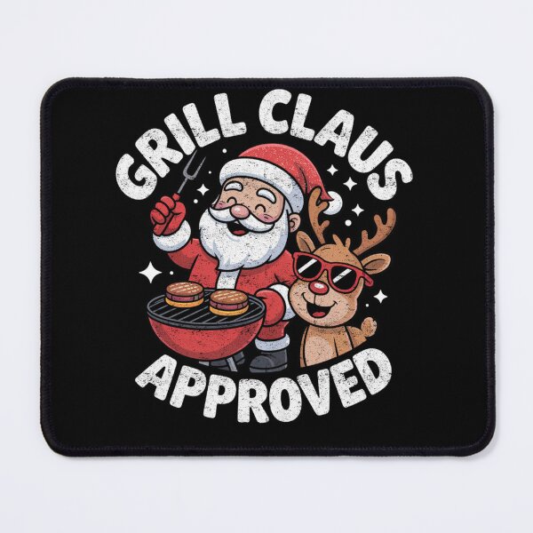 Item preview, Grill Claus Approved Santa BBQ Christmas Fun Design designed and sold by FreshVibe Prints.