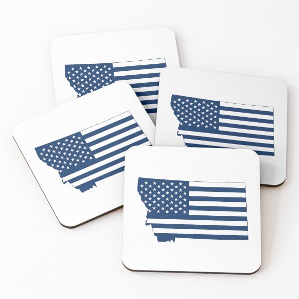Item preview, Montana USA Flag Silhouette – Stars and Stripes State Outline designed and sold by Paper Drip.