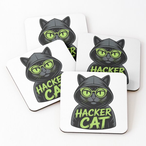 Item preview, Neon Hacker Cat Programmer Tech Lover designed and sold by chattsuede.