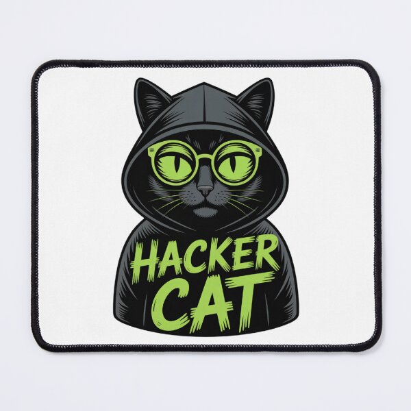 Item preview, Neon Hacker Cat Programmer Tech Lover designed and sold by chattsuede.