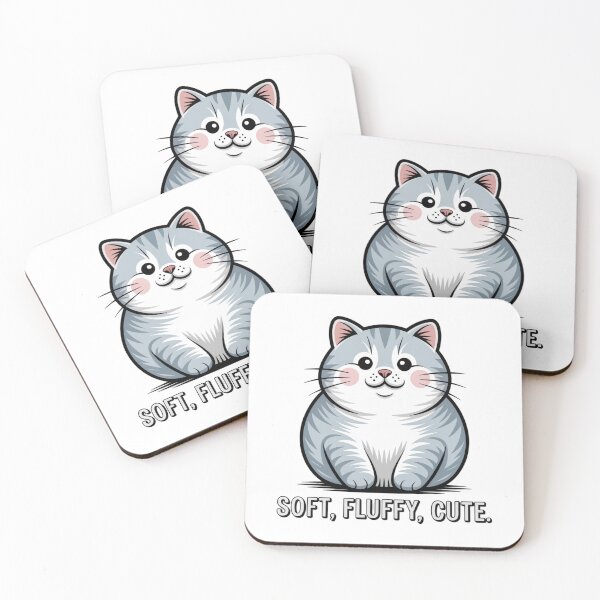 Item preview, Adorable Soft Fluffy Chubby Cat With Soft Fluffy Cute designed and sold by chattsuede.