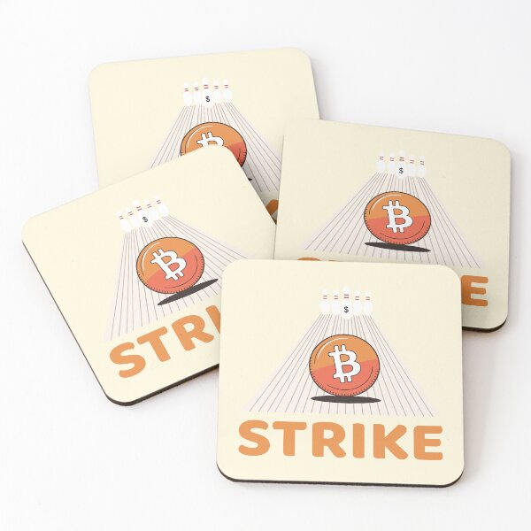 Item preview, Bitcoin Strikes Fiat - Crypto Bowling Art designed and sold by cabana.space.
