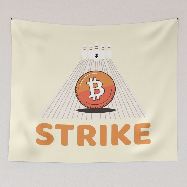 Item preview, Bitcoin Strikes Fiat - Crypto Bowling Art designed and sold by cabana.space.