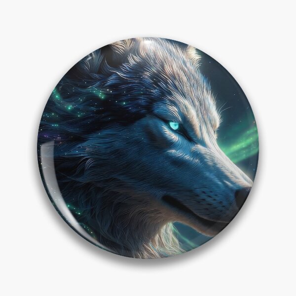 Item preview, Aurora Wolf Spirit – Northern Lights Majestic Wolf designed and sold by CosmicLionPrints.
