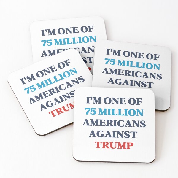 Item preview, 75 Million Americans Against Trump (Blue font) designed and sold by SabbaticalSteve.