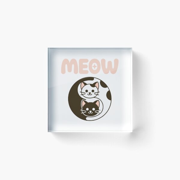 Item preview, Cute Cats Yin Yang Balance Harmony Meow Symbol designed and sold by chattsuede.