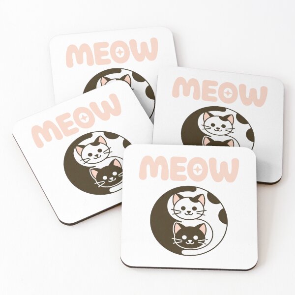 Item preview, Cute Cats Yin Yang Balance Harmony Meow Symbol designed and sold by chattsuede.