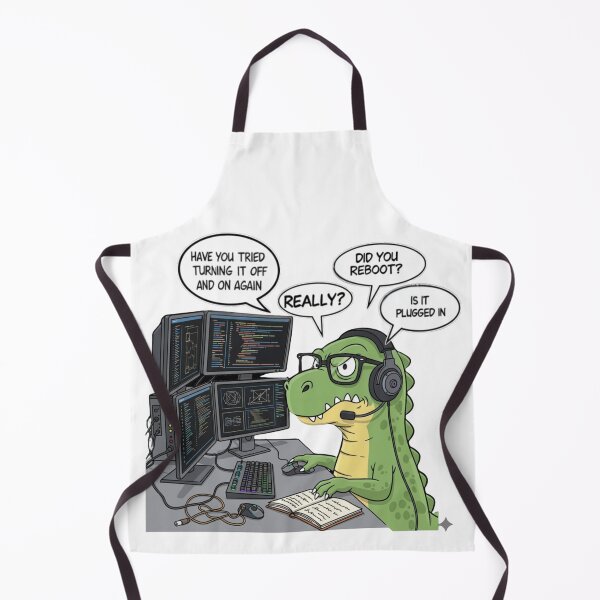 Item preview, Tech Support Saurus — Funny IT Dinosaur Help Desk Design designed and sold by DinoPrints-shop.