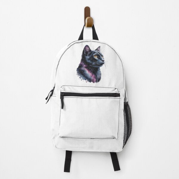 Item preview, Mysterious Cosmic Black Cat Portrait Enchanting Galaxy Art designed and sold by chattsuede.