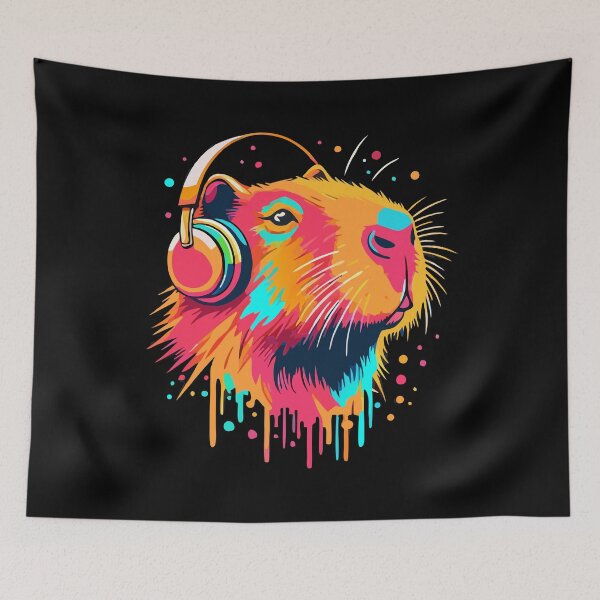 Item preview, DJ Capybara designed and sold by JesterKrewArt.