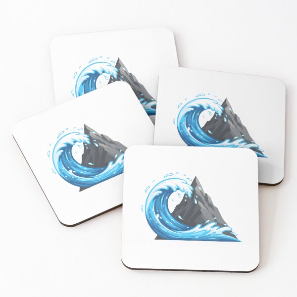 Item preview, Powerful Wave and Rock | Nature Illustration and the Art of Contrast designed and sold by CalmFrames.