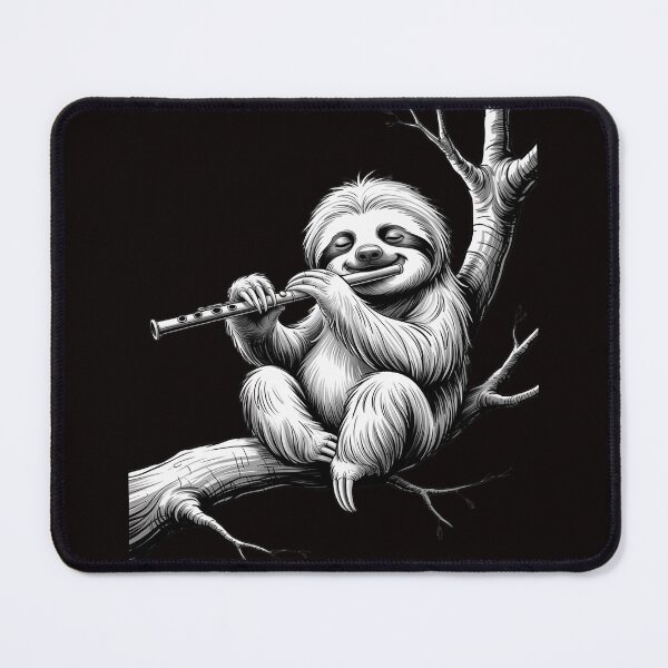 Item preview, Sloth Playing Flute Flutist Player Instrument Musician designed and sold by MelSurf.