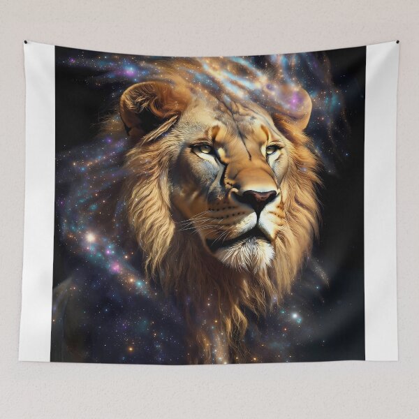 Item preview, Cosmic Lion King – Galaxy Space Lion Portrait designed and sold by CosmicLionPrints.